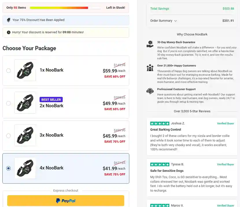 NooBark NooBark Order Page